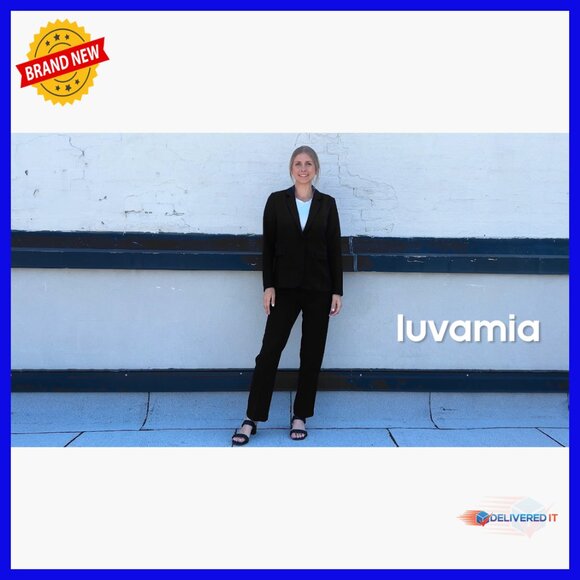 Professional Blazer Pantsuit Set Business Casual Office Wear Polyester Blend - Picture 7 of 7